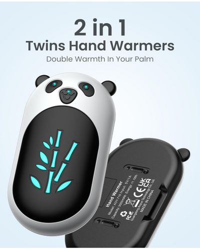 Hand Warmers Rechargeable, 6000mAh Electric Hand Warmer Reusable, 20Hrs Long Heating, Portable Pocket Heater