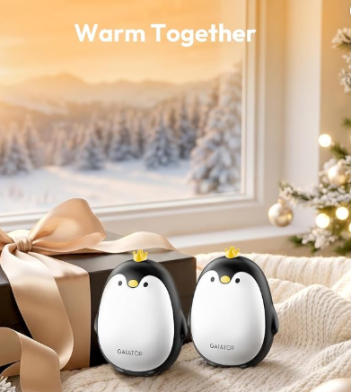 Gaiatop Magnetic Hand Warmers Rechargeable 2 Pack, Pocket Penguin 3 Heat Levels, Reusable Portable Electric Heater