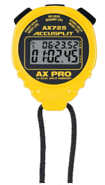 ACCUSPLIT AX725 PRO MEMORY (16) Dual Line Stopwatch (Yellow)