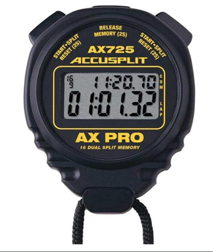 ACCUSPLIT AX725 PRO MEMORY (16) Dual Line Stopwatch (Yellow)