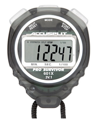 ACCUSPLIT AX725 PRO MEMORY (16) Dual Line Stopwatch (Yellow)