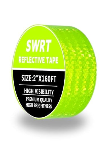 SWRT Reflective Tape 2 Inch x 160 Feet DOT-C2 Shining Star Fade Resistant Green Reflective Tape