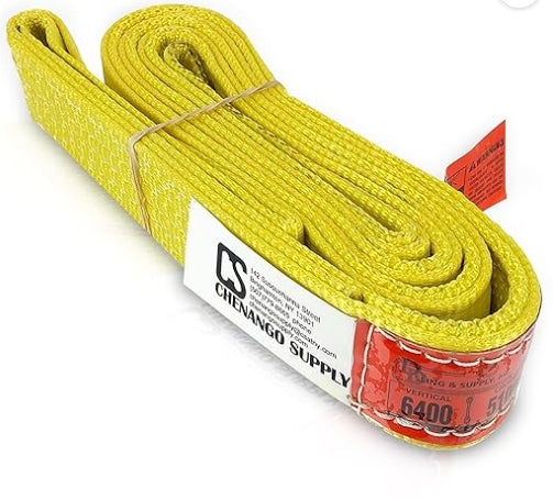 2 Ply Twisted Eye, Nylon Lifting Slings 2" wide X 6'