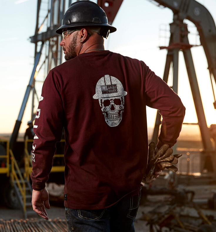 10026435-FR ROUGHNECK SKULL LOGO SHIRT