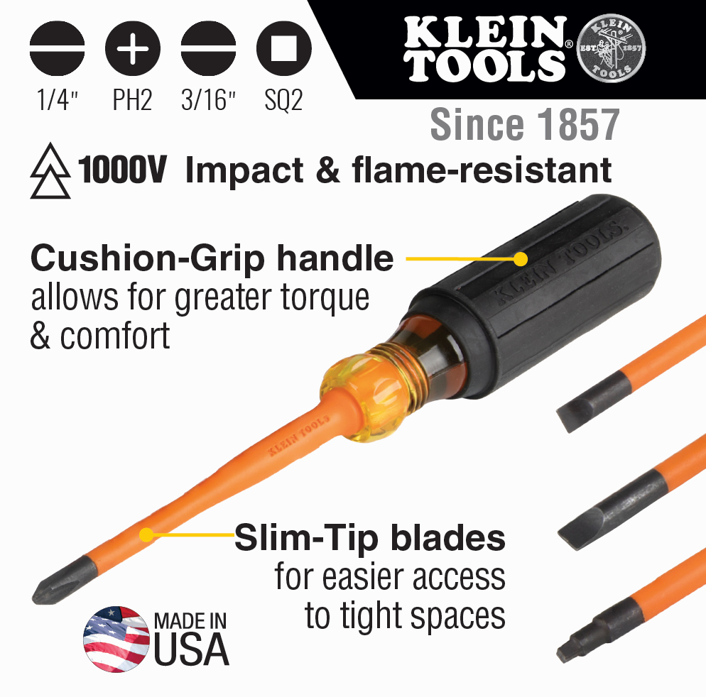 33734INS-SLIM TIP SCREWDRIVER SET