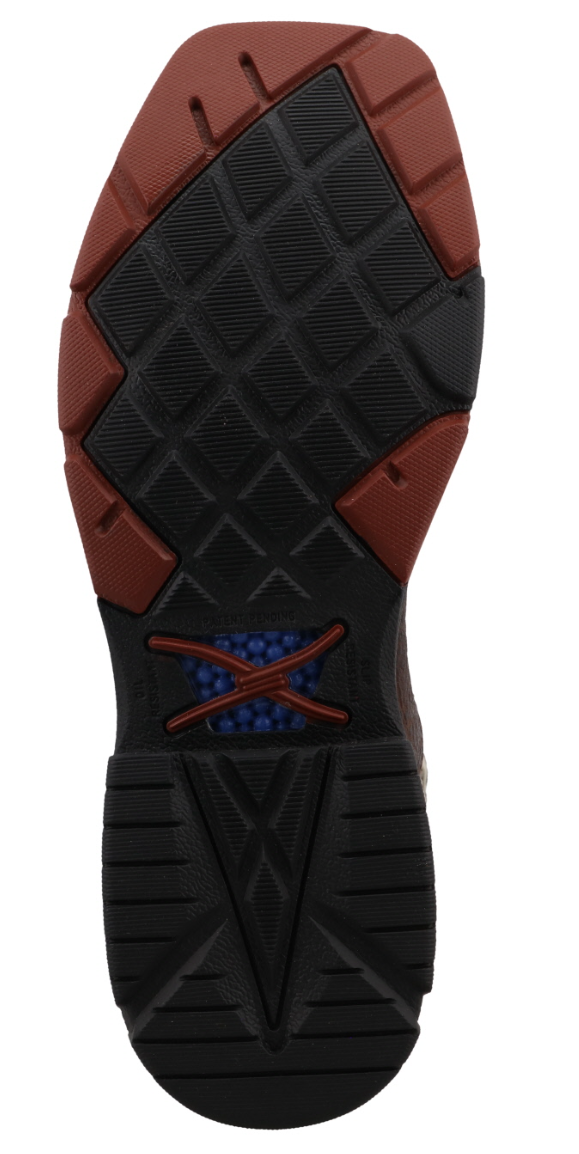 MXBA006-12" Western Work Boot Brown Elephant Print & Bone