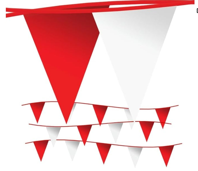 Pennant Flags- Red/White