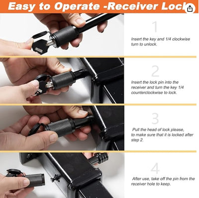 Trailer Hitch Receiver Pin Lock