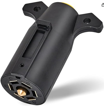7 Way Round RV-Style Trailer Pin, Light Wiring Harness Connector