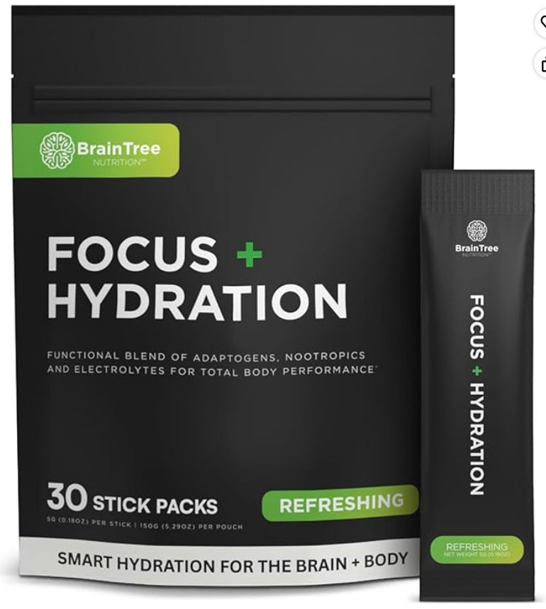 BrainTree Nutrition - Focus + Hydration - Electrolyte Drink Mix