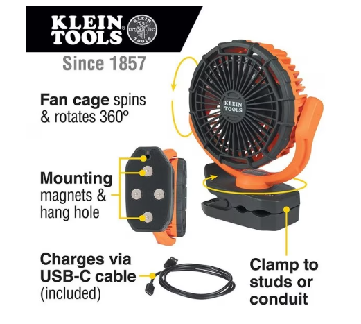 RECHARGABLE CLAMP FAN